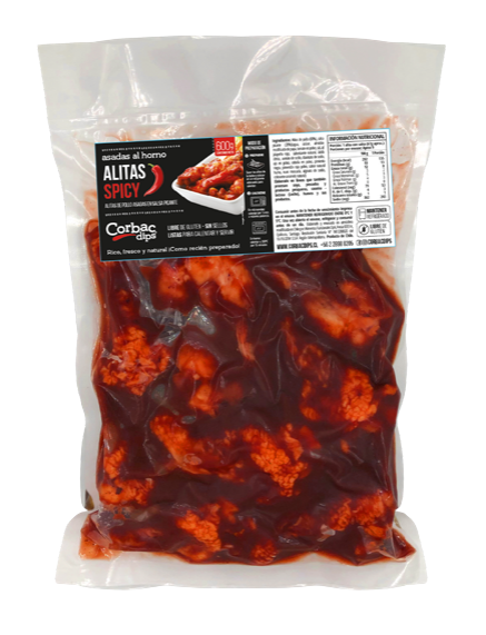 ALITAS BBQ BOLSA 1 KG (CAJA DE 5 Kg) – Corbac Dips